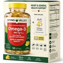 Spring Valley Omega-3 dari Fish Oil 500 mg 120 Count, SoftGels, General & Heart Health Dieter Bundle dengan 45 Diabetes Didecoded