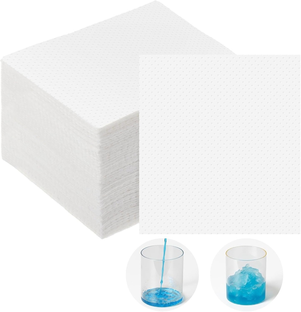 100 Pcs Vomit Absorbent Pad Disposable Barf Paper Bulk untuk Edemial Bags Turns Vomit into Gel Pregnancy Nausea Morning Motion Car Taxi Airplane Travel, Can Hold 18.6 Oz / 550 ml