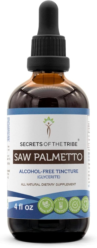 Saw Palmetto Ticture Alcohol- Free Liquid Extract, Saw Palmetto (Serenoa Repens) Dried Berry (4 FL OZ)