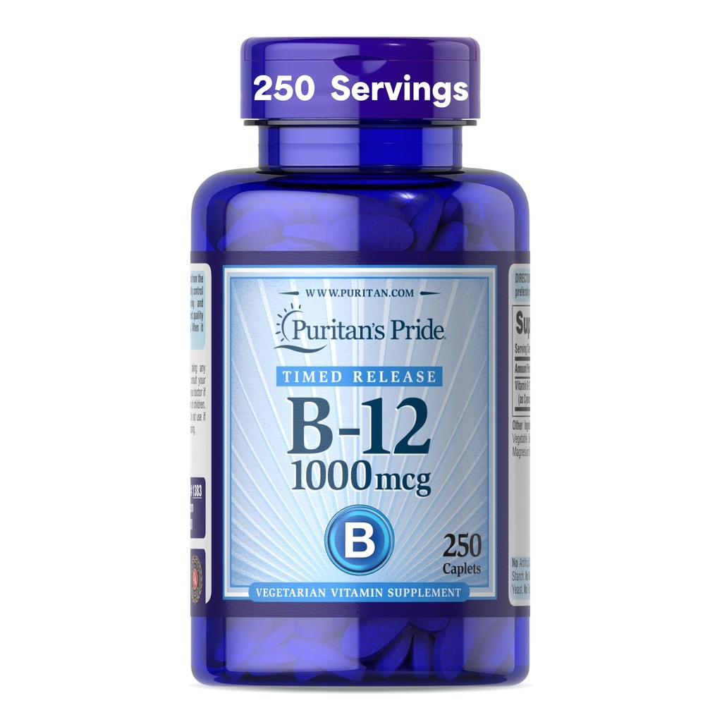Puritan 's Pride Vitamin B-12 1000Mcg Capled Atlet 124; Dietary Supplement for Energy Metabolism Dukung: