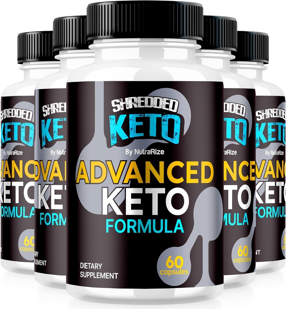 (5 Kemas) Serpihan Pil Keto, Premium Keto Shred W8th Loss Kapsul, Semua Keto Natural Suplemen untuk mendukung Fitness and Body Goals, Review ShreddedKeto Resmi (300 Capsules)