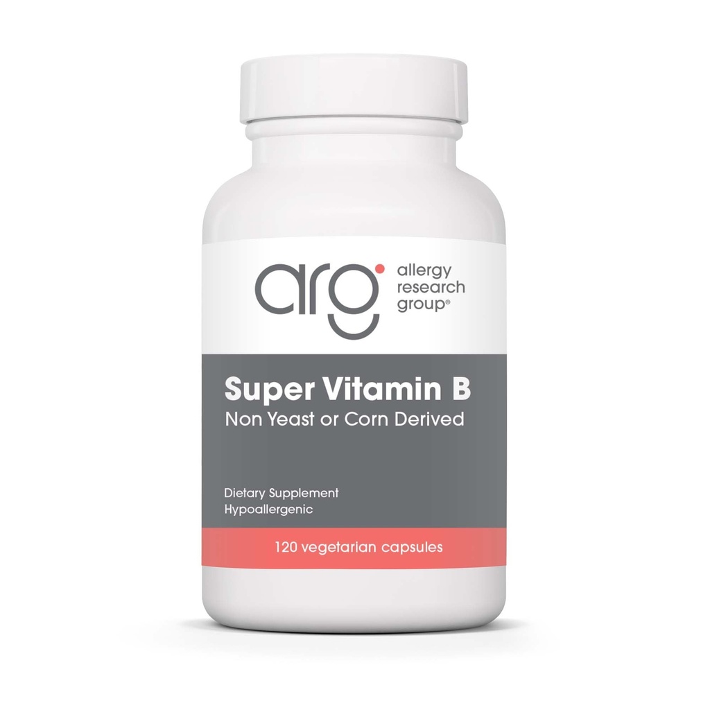 Grup Penelitian Alergi Super Vitamin B Suplemen - B Vitamin Kompleks untuk Pria & Perempuan, dengan Vitamin B12 dan B6, Kapsul Vegetarian - 120 Cacah