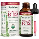 Livewise Izals B12 Vitamin Drops Non- GMO, Organic Bioactive Blend for Energy, Clarity, Focus, and Easy Absorpsi, Adenosylcobalamin & Methycobalamin Suplemen, Vegan, Gluten- Free, Dairy- Free