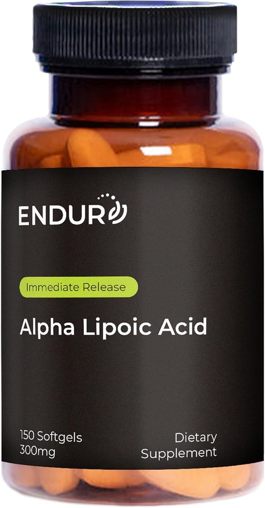 Endur Alpha Lipoic Acid, Antioksidant Defense & Cellular Energy, Release, Vegan, Gluten Free, 300mg (150 Softgeels)