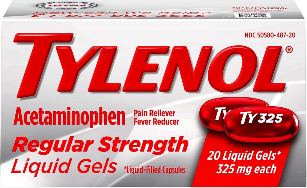 Tylenol Reguler Power Liquid Gels, 20 Count