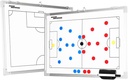 Soccer Innovations Double Sided Aluminum Magnetic Coaches Board Tactic dengan Wall Hanging Clips 124; Player Magnets & Pen Termasuk Dewan Hapus Kering = 124; Full Field & Half Field