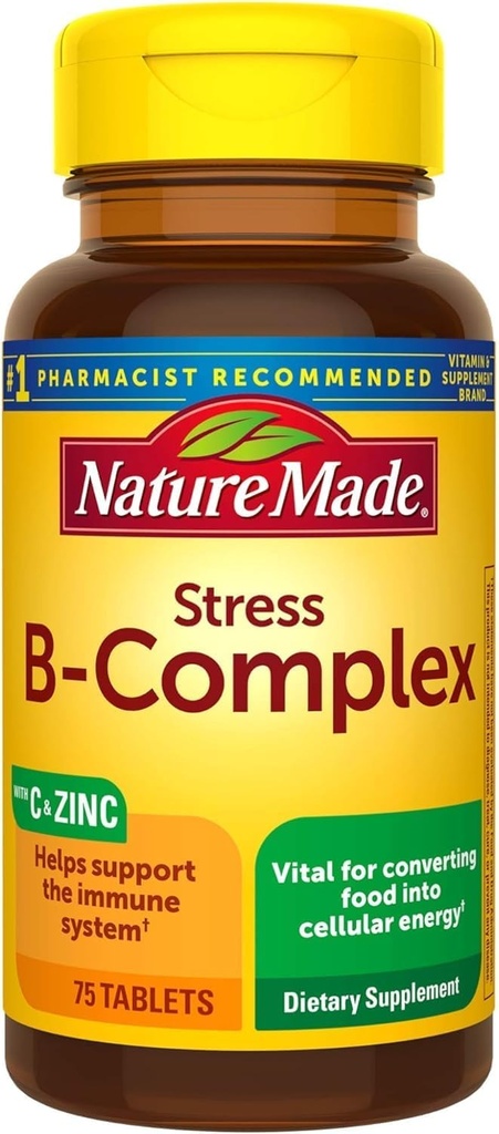 Stres B- Kompleks dengan Vitamin C dan Tablet Zinc, Cacah 75