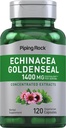 Piping Rock Echinacea Goldenseal Capsules 124; 1400mg 124; 120 Vegetarian Capsules 124; Non-GMO, Gluten Free Suplemen