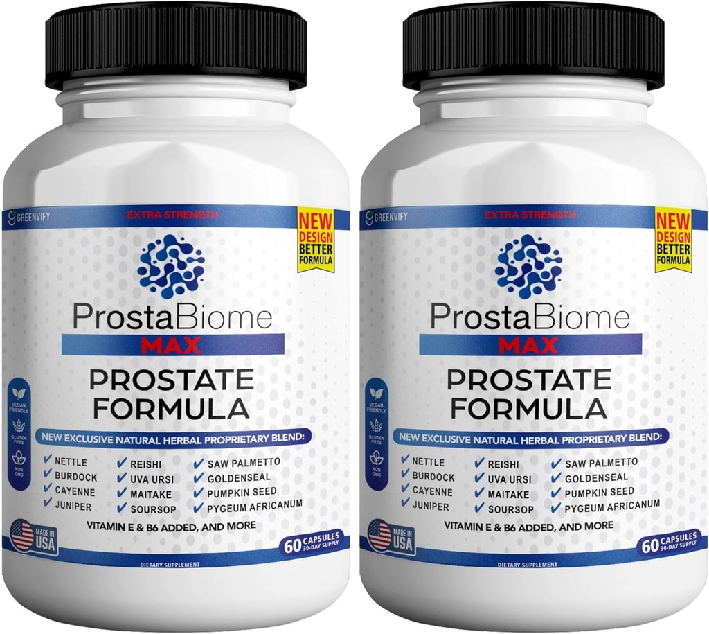 ProstaBiome Max Prostat Dukung Formula, Natural Herbal Blend dengan Saw Palmetto, 60 Capsules, 30-Day Suppply (2)