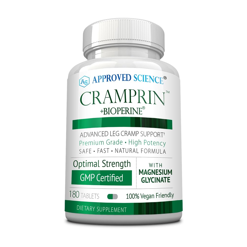 Approved Science Cramprin - High Absorpsi Magnesium, Vitamin B Complex, BioPerine - 3 Bulan Supply - 180 Kapsul - Vegan