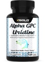 Alpha Gpc + Uridine 900mg - Powerful Nootropic for Boost Focus, Memory, Energy, Mood & Cognitive Performance - 120 Vegetarian Capsules