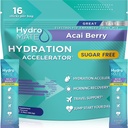 Electrolyte Powder Sugar- Free Hydration Packet Acai Berry HydroMATE 16 Sticks
