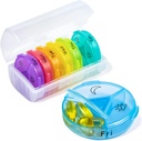 Weekly Pill Organizer, Chrxbei 3 kali sehari Penyelenggara Kasus Pill 7 Hari, Kotak Wisata Thickened dengan 21 Kompartemen Besar, BPA Free Medicine Organizer untuk menahan Vitamin, Suplemen Ikan, Oil