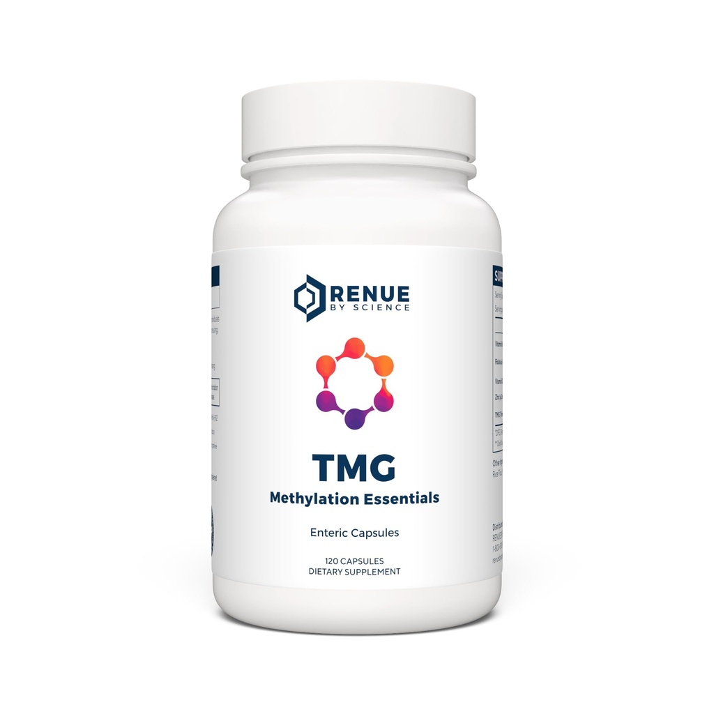 Renue By Science TMG 14; High Strength TMG Suplemen 124; 120 Trimethylglycine Capsules - 900mg TMG per Serving dengan Vitamin B12 Vitamin B6 Folate & Zinc 124; Made in The USA & Thirdg Party Tested