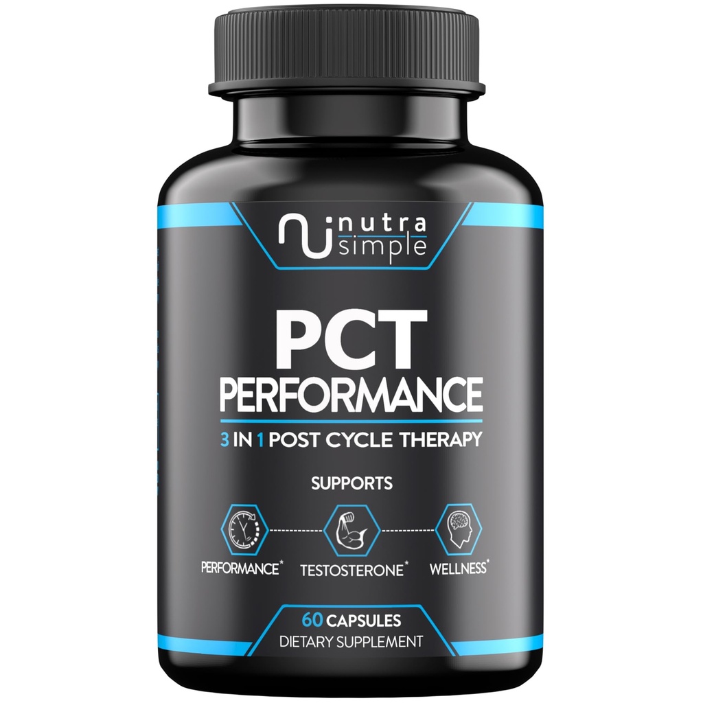 PCT Tambahan untuk Pria, 3-in-1 Post Siklus Dukungan & Natural Booster dengan Estrogen Blocker, Liver Dukung Formula, Dibuat di AS, dengan Fenogreek, Chrysin, Tongkat Ali, Milk Thistle - 60 Capsules