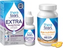 TheraTears 1200 mg Omega 3 Supplemen untuk Nutres Eye, Organik Flaxseed Triglyceride Fish Oil & VIT E, 90 Count Eye Drops, Ekstra Terapi Mata Kering, 15 mL, 0.5 Fl oz