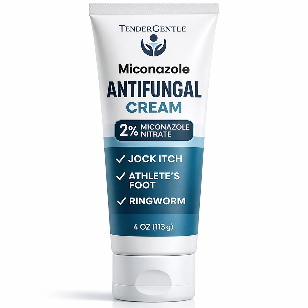 Miconazole Antifungal Cream for Skin - 4 oz dari Miconazole Nitrate untuk Jock Itch, Athlete Foot, Itching, and Ringworm