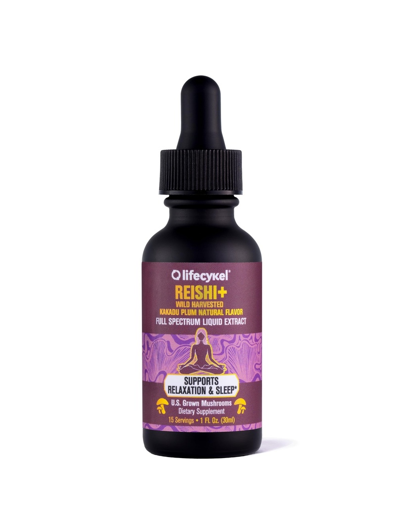 Hidup Cykel - Reishi Mushroom Ekstrak dengan Wild Kakadu Plum - Power Immune & Slemune Dukungan Tambahan, Vitamin-C Kaya Adaptogen Mushroom Drops - 1 Fl Oz