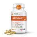 INVITA L- Methylfolat - Professional Power Active Methyl Folate - 5- MTHF Suplemen Energi, Mood & Imune Dukungan - Non GMO, Gluten Free, Tidak Ada Pembakar (5 Mg)