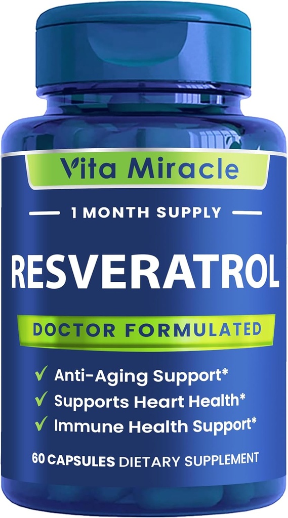 Suplemen Resveratrol Potensi Tinggi 1200mg - Trans Organik Resveratrol dengan Absorpsi Enhanced untuk Tambahan Kesehatan Sel dan Kognitif - Komponen GMO Non 1200 mg ini untuk Lainnya 500mg Atau 100mg