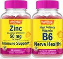 Wealyeah Zinc + High Potency Vitamin B6, Gummies Bundle - Great Tasting, Vitamin Suplemen, Gluten Free, GMO Free, Chewable Gummy