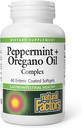 Faktor Natural, Peppermint & Oregano Oil Complex, Digetical Aid for Gastrointestinal Health, 60 softgels