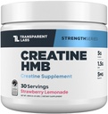Transparent Labs Creatine HMB - Creatine Monohydrate Powder dengan HMB untuk Perkembangan Muscle, Peningkatan Kekuatan, Keluaran Energi Enhanced, dan Peningkatan Atletic Performance - 30 Pelayan, Strawberry Lemonade