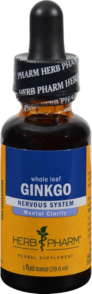 Herb Pharm Ginkgo Sistem Gugup - 1 fl oz