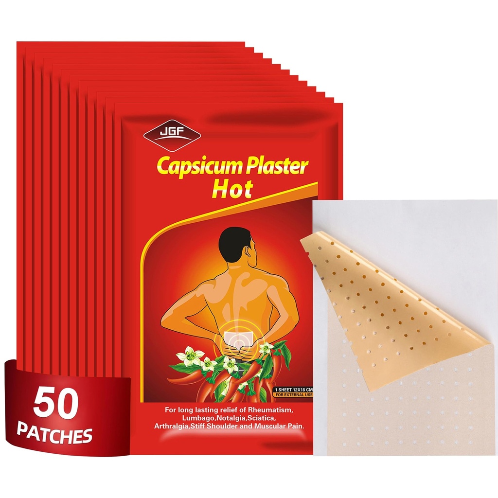 50 Count Capsaicin Patches, 4.72 "x7.08" Hot Capsicum Patch