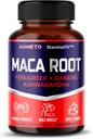 Maka Root Supplement - Advanced 12- 1 Formula dengan Ashwagandha, Fenugreek, Panax Ginseng for Muscle Growth, Stamina and Performance - Dibuat di USA (90 Count (Paket 1))