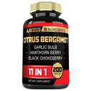 11in1 Citrus Bergamot Supplemen 10000mg dengan Olive Leaf, Hawthorn Berry, Guggul, Garlic, dan More - Dukungan kekebalan, Sistem Pelaksanaan Kesehatan & Overall