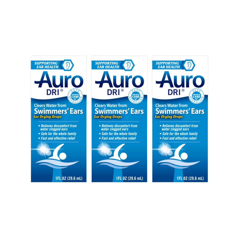 Auro- Dri Ear Air-Drying Bantuan, Membantu Telinga Swimmers ', 1 Fl Oz (Paket 3)