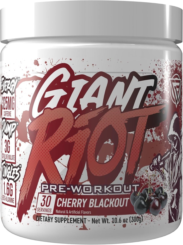 Giant Riot Pre- Bubuk Kerja (30 Pelayan, Cherry Blackout)
