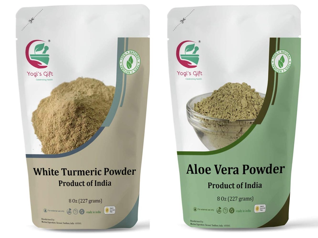 Multi pack 12.4; White turmeric powder + Aloe vera powle bundle 14; 8 oz masing-masing
