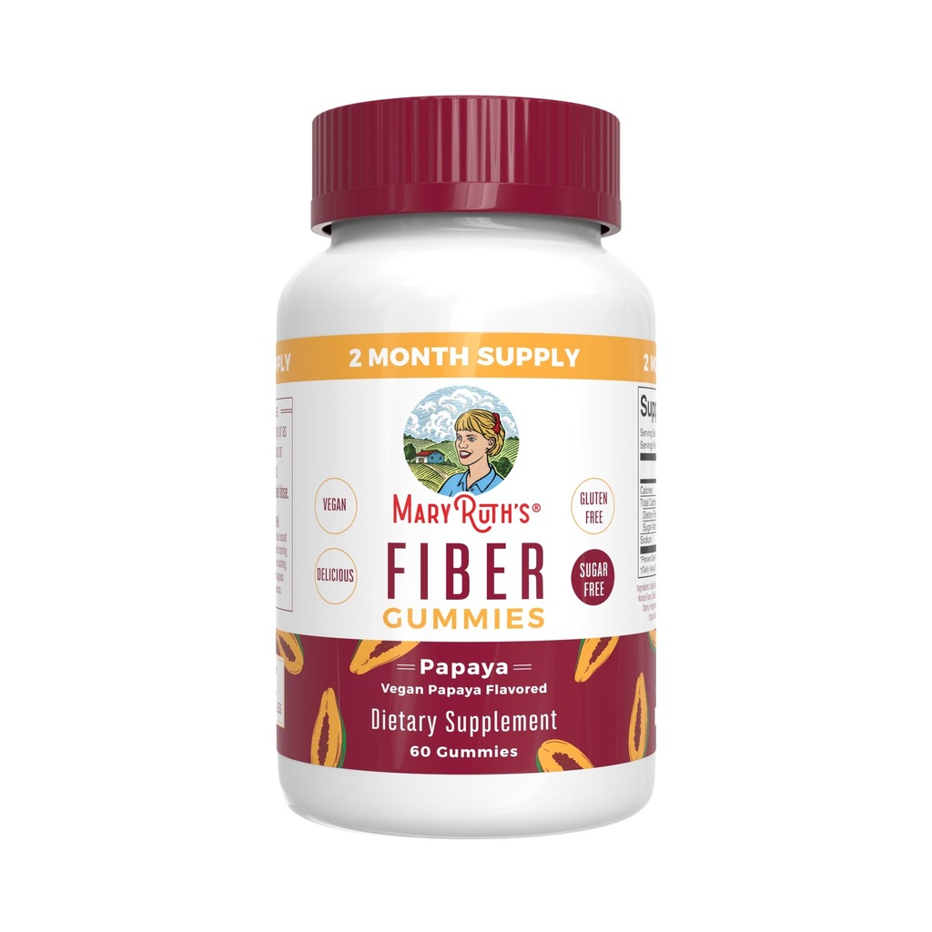 MaryRuth Organics Fiber Gummies for Adusts 14; 2 Month Supply 124; Sugar Free Agelty 124; Soluble Fiber Suplement Afterness & Divalry Dukungan 124g Fiber per Gummy