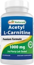 Terbaik Acetyl L- Carnitine 1000mg Capsule, 60 Count