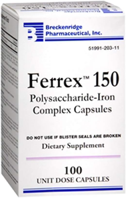 FERREX 150 Polusacharide- Kompleks Besi Capsules 100 Cacah
