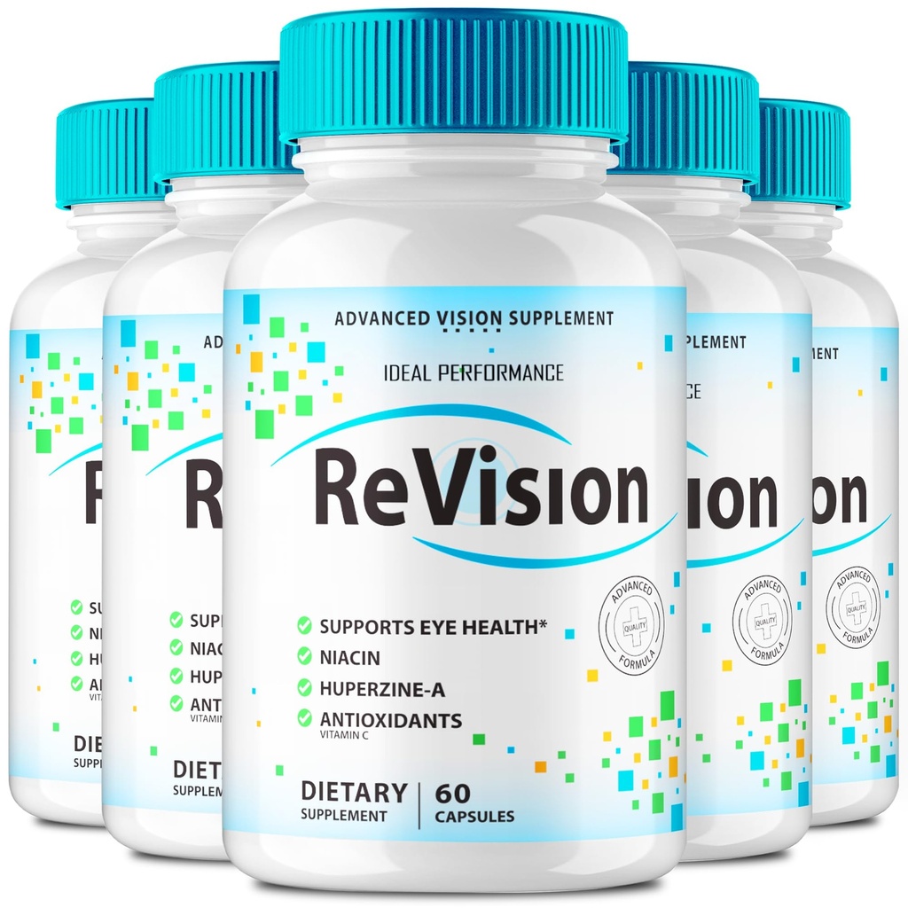 IDEAL PERFORMUCE (5 Pack) Revisi Pills Eye Advanced Vision 2.0 Eye Care Complex Vitamin Capsules Pro (300 Capsules)