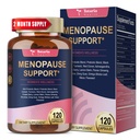 Tambahan 40- 1 Menopause untuk Perempuan, Multibenes & Complete Black Cohosh untuk Hot Flashes, Night Sweets & Hormone Saldo, w / Progories, DIM, Vitex, Dong Quai, Red Clover dan More, 120 Vegan Caps