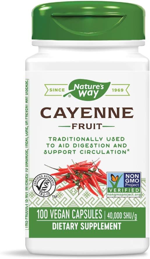 Nature 's Way Cayenne Fruit, 100 Vegetarian Capsules