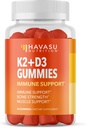 Vitamin D3 K2 Gummies HAVASU, Raspberry, 60ct