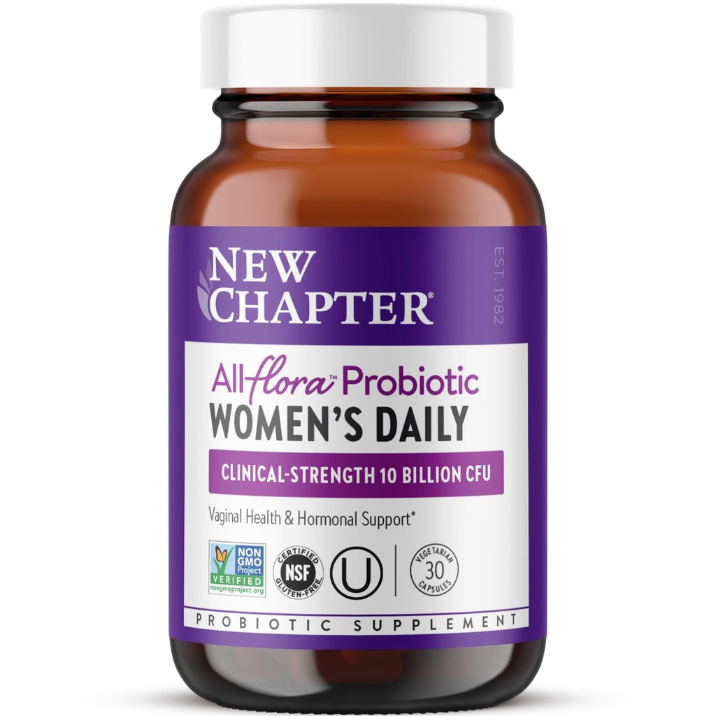 Proposal Bab Baru untuk Perempuan - 30 ct (1 Bulan Supply), Probiotik Harian Perempuan dengan Pregren dan Progories untuk Kesehatan Vaginal & Pohon Kasta untuk Dukungan Hormonal, 100% Vegetarian, Non-GMO