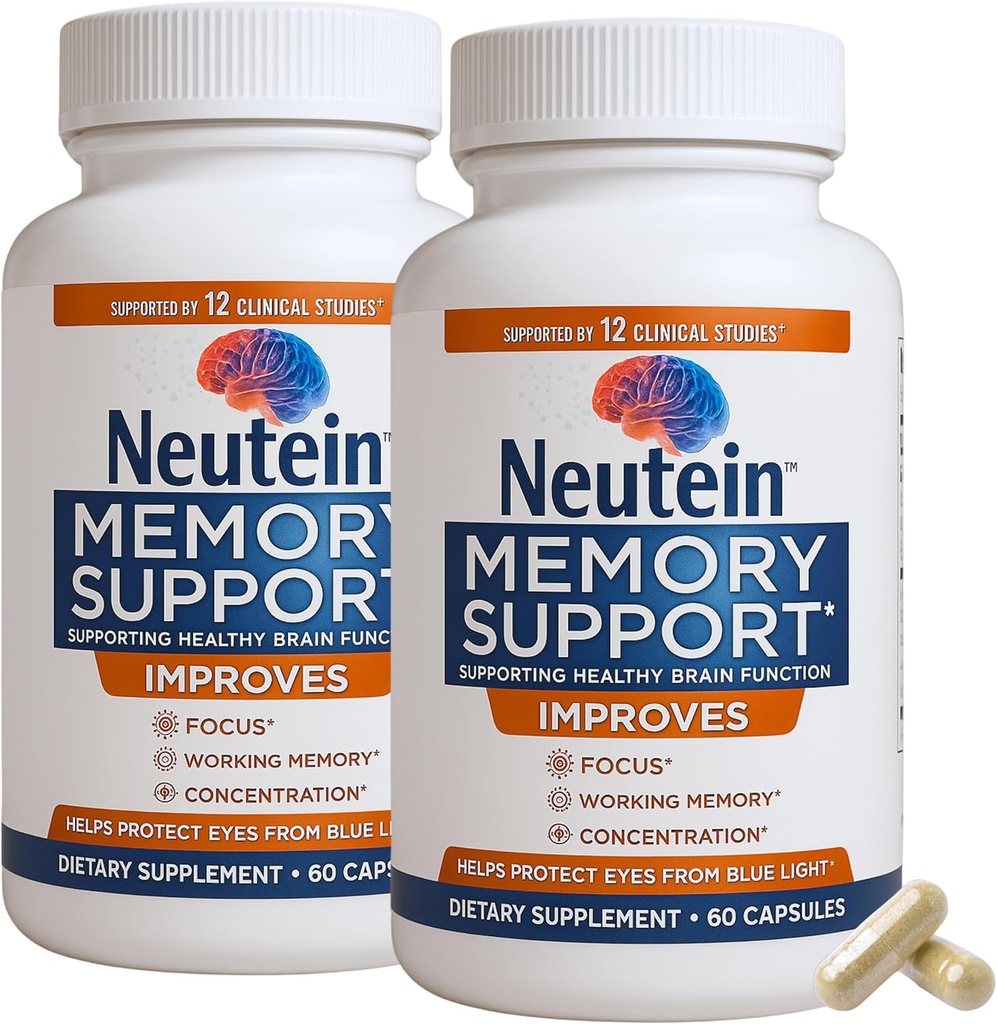 Natural Brain Booster for Memory, & Brain Health (2 Pack, 120 Kapsul)