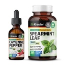 BIO KRAUTER Cayenne Pepper Ticture 2 Fl Oz. & Spearmint 100 Capsules