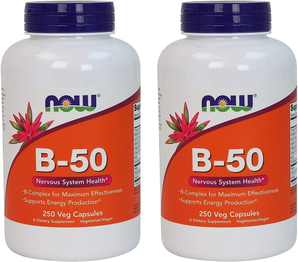 Sekarang Foods, B-50, 250 Veg Capsules (pak 2)