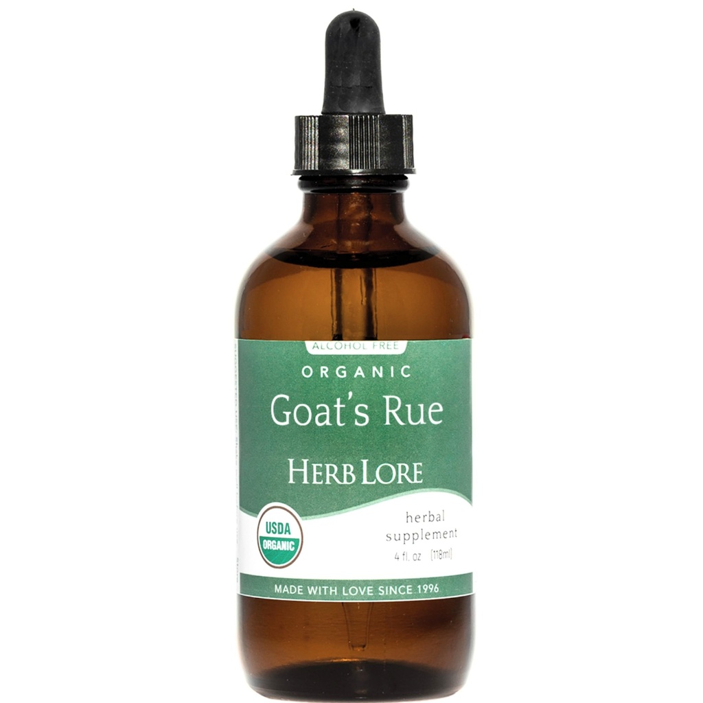 Herb Lore Organic Goats Rue Tincture - Suplemen Lactation for Breastfeed - Natural Breastmilk Production Support untuk Meningkatkan Supply Susu Payudara (4 FL Oz)