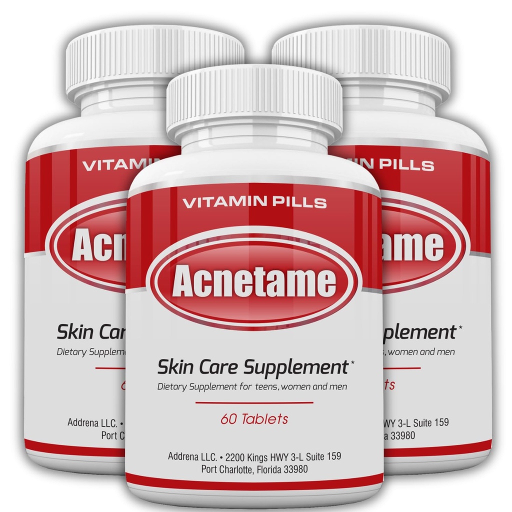 3 Paket-Vitamin Suplemen Acne Treatmen- Pimple Talet Hormonal untuk Bersihkan Oily Skin untuk Perempuan, Pria, Remaja, dan Dewasa
