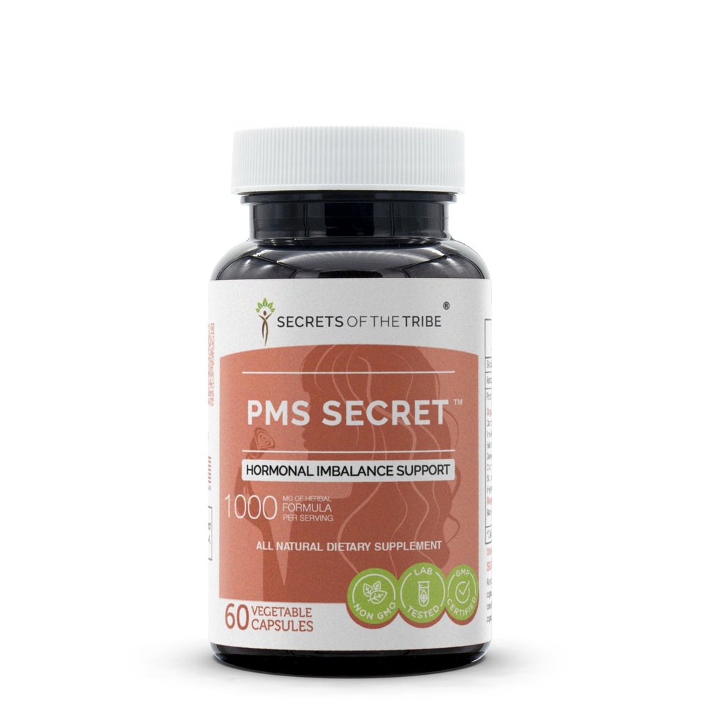 PMS Rahasia 60 Kapsul, 1000 mg, Black Cohosh, Kram, Vitex, Valerian, Dandelion, Chamomile, St John 's Welt. Dukungan Imbalance Hormonal (60 Capsules)