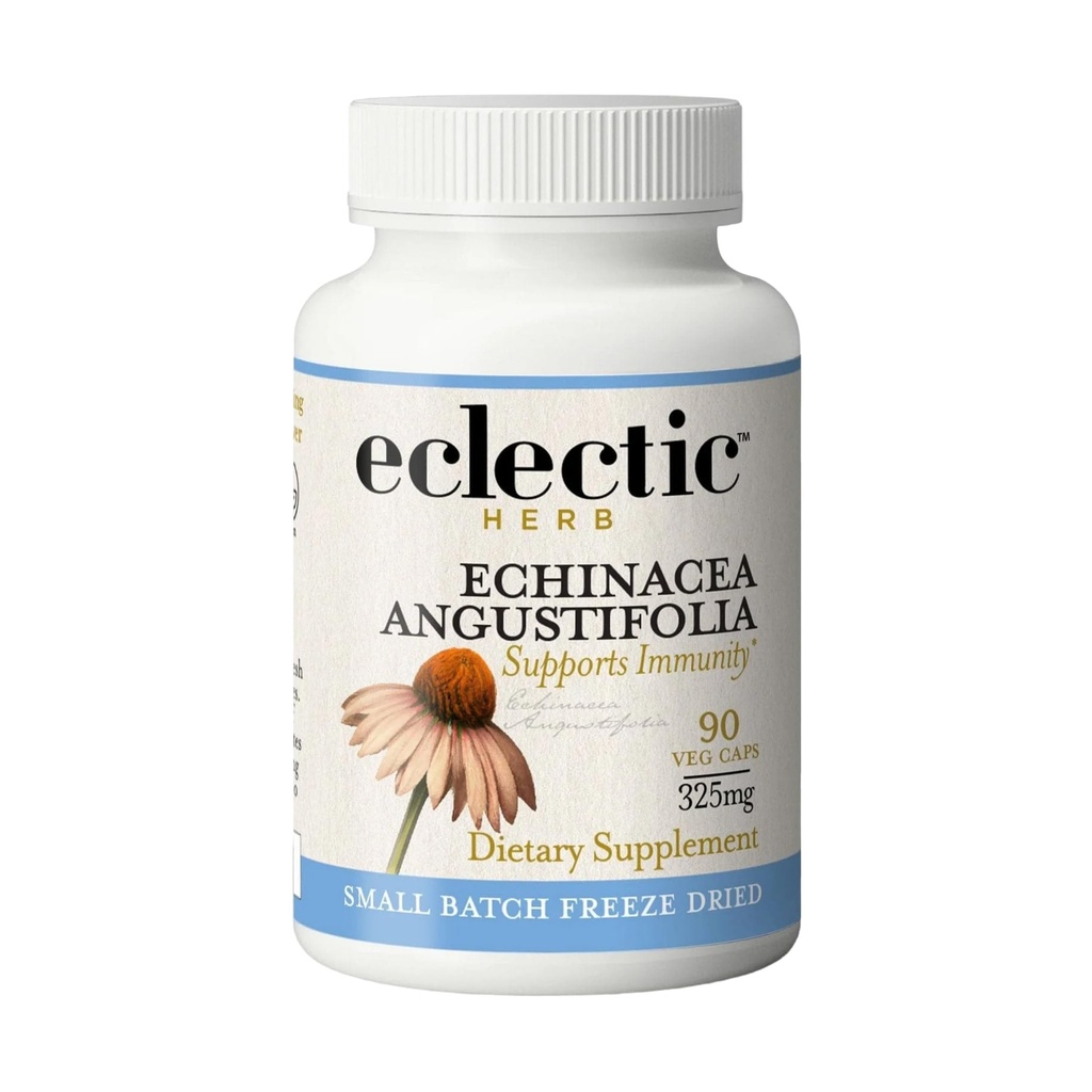 ECLECTIC INSTITUTE Raw Fresh-Dry None-GMO Echinacea Angustifolia 1490 CT (325 mg)