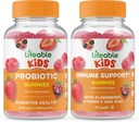Probiotik Lifeable 2 Miliar CFU Kids + Imune Duck Kid, Gummies Bundle - Tasting Great, Vitamin Suplemen, Gluten Free, GMO Bebas, Gummy Chewable